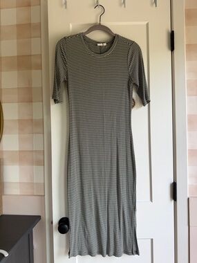 Gap stripped green and white Midi Dress